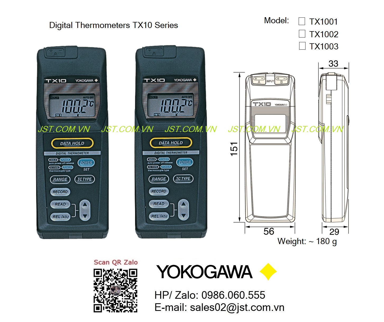 Máy đo nhiệt độ TX10 YOKOGAWA NHẬT